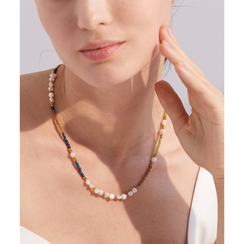 Natural Freshwater Pearls Measly Bead Necklace