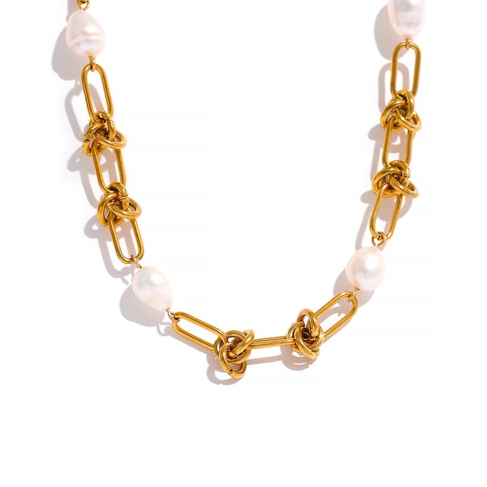 Natural Pearl 18K Gold Plated Necklace