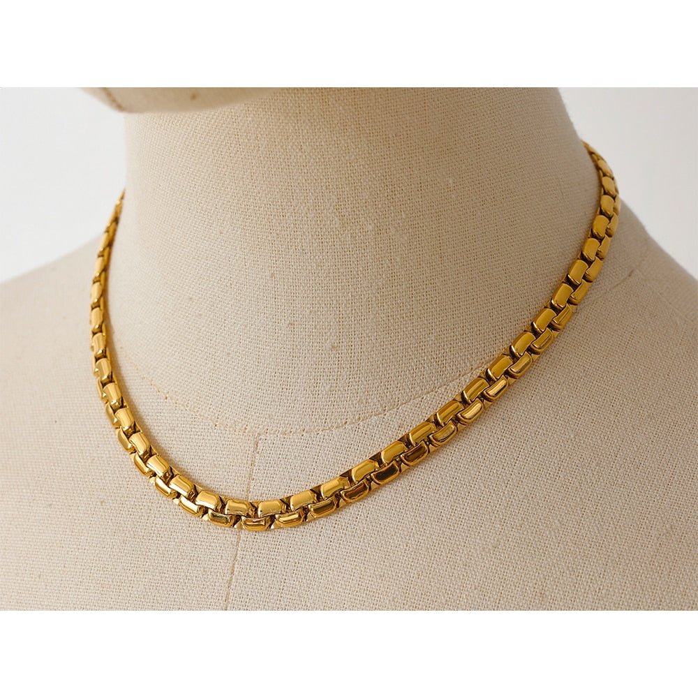 Texture 18K Gold Plated Necklace