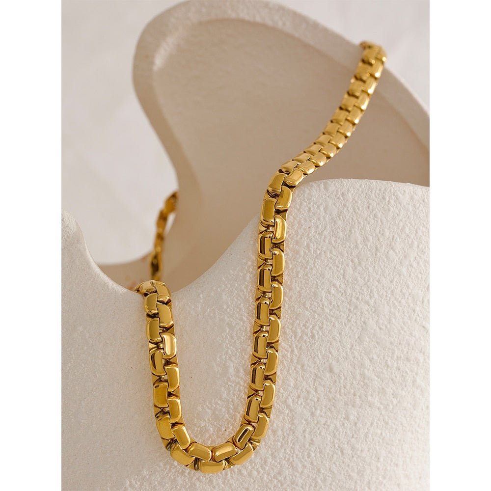 Texture 18K Gold Plated Necklace